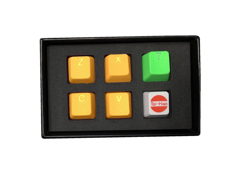 Tai-Hao 4+2 Key ABS Keycaps - Neon Orange - مفاتيح كيبورد